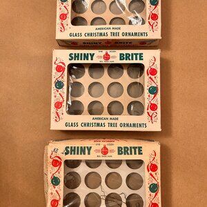 1940s Vintage Shiny Brite ornament boxes